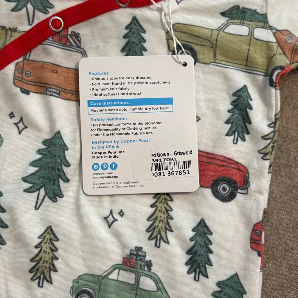 Copper Pearl Knotted Gown Griswold Christmas Car Tree Newborn 0-4 Months NWT